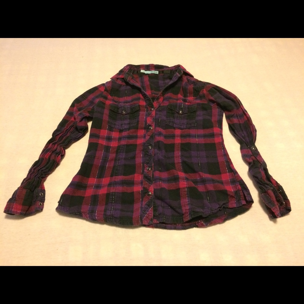 Maurices plaid flannel long sleeve shirt